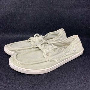 Sanuk Womens Pair O Sail Boat Shoes White Size 9